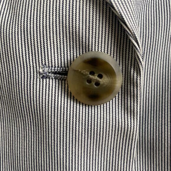 Talbots Plus Blazer Jacket Sz 22W Blue White Striped Office Career Italy NWT New - Picture 5 of 12